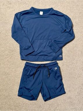 Baby Gap Navy Athletic Sweater and Pull on Shorts - 5Y
